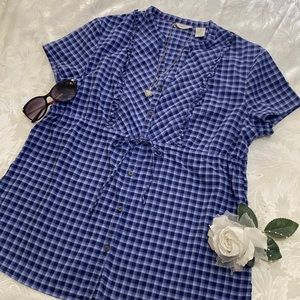 Dockers Plaid Drawstring Top